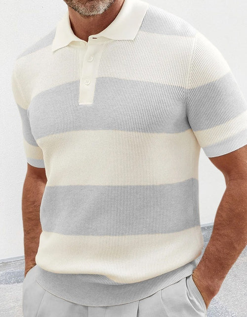 Load image into Gallery viewer, Mens Clothing Summer Fashion Lapel Sweater Short Sleeve Men Clothing Men Wears
