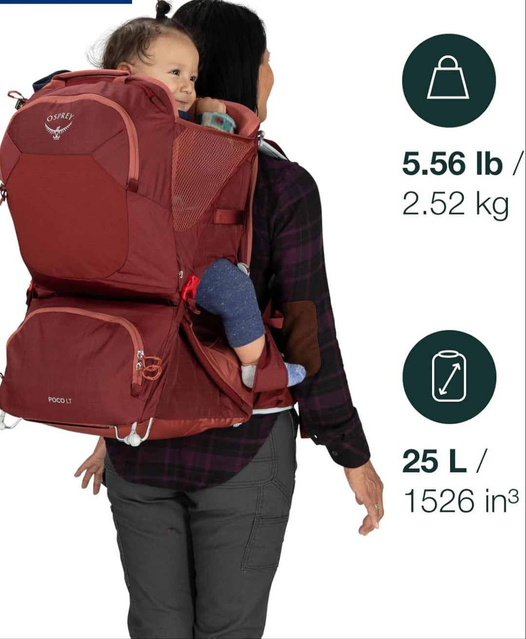 Osprey Poco LT Child Carrier Starry Black O/S