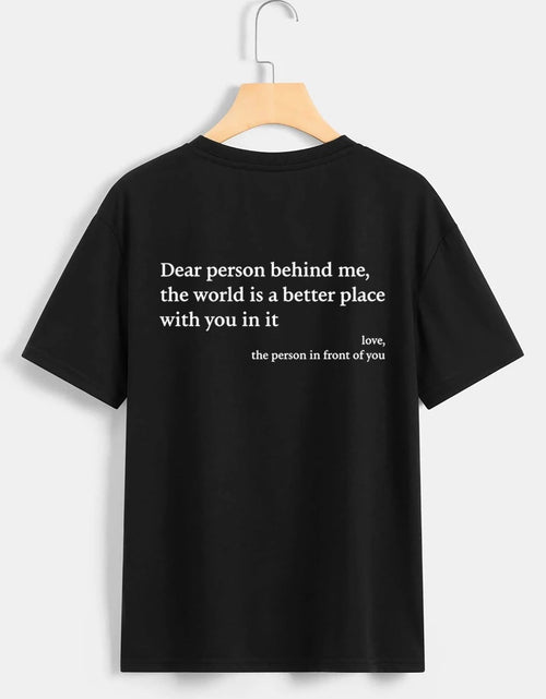 Load image into Gallery viewer, New Fashion Womens Letter T-Shirt Round Neck Short Sleeve Slogan Tee Top
