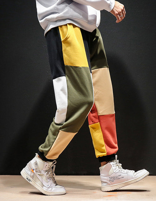 Load image into Gallery viewer, Contrast block, Harlan Wei pants, men&#39;s pants
