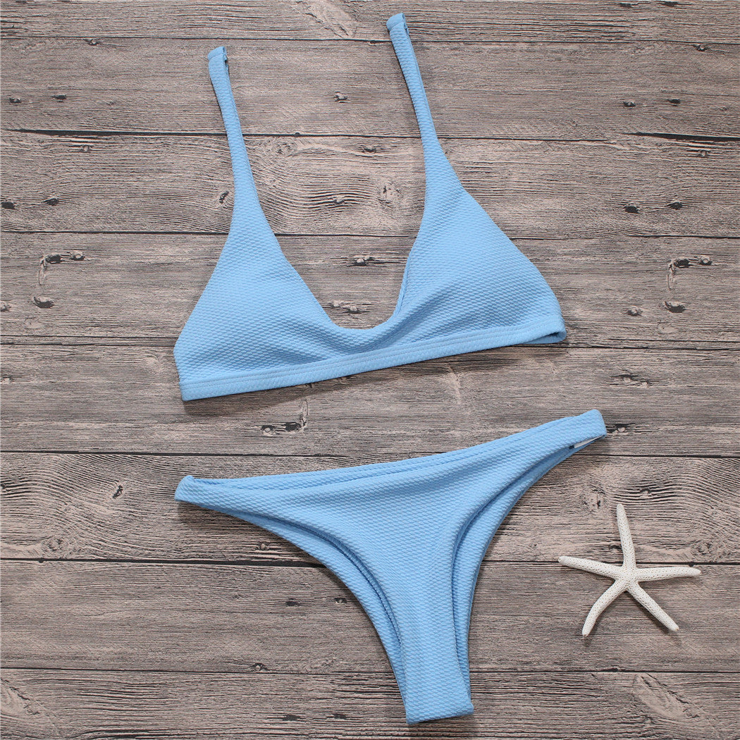 Sexy Bikinis Women Swimsuit Solid Bathing Swim Suit Bikini Set Swimwear Bikini Beachwear