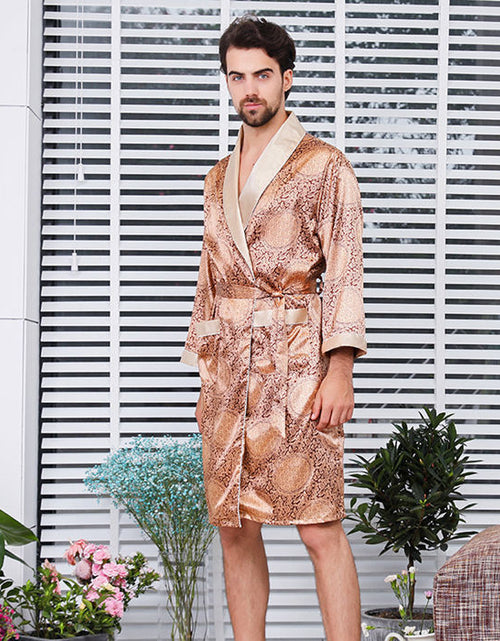 Load image into Gallery viewer, Summer Thin Silk Long-sleeved Pajamas
