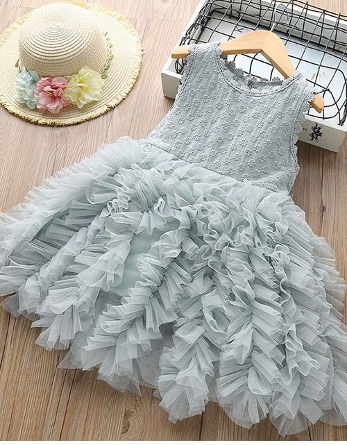 Load image into Gallery viewer, Autumn And Winter Explosions Hollow Children&#39;s Skirt Lace Long-sleeved Girls White Princess Dress Irregular Dress
