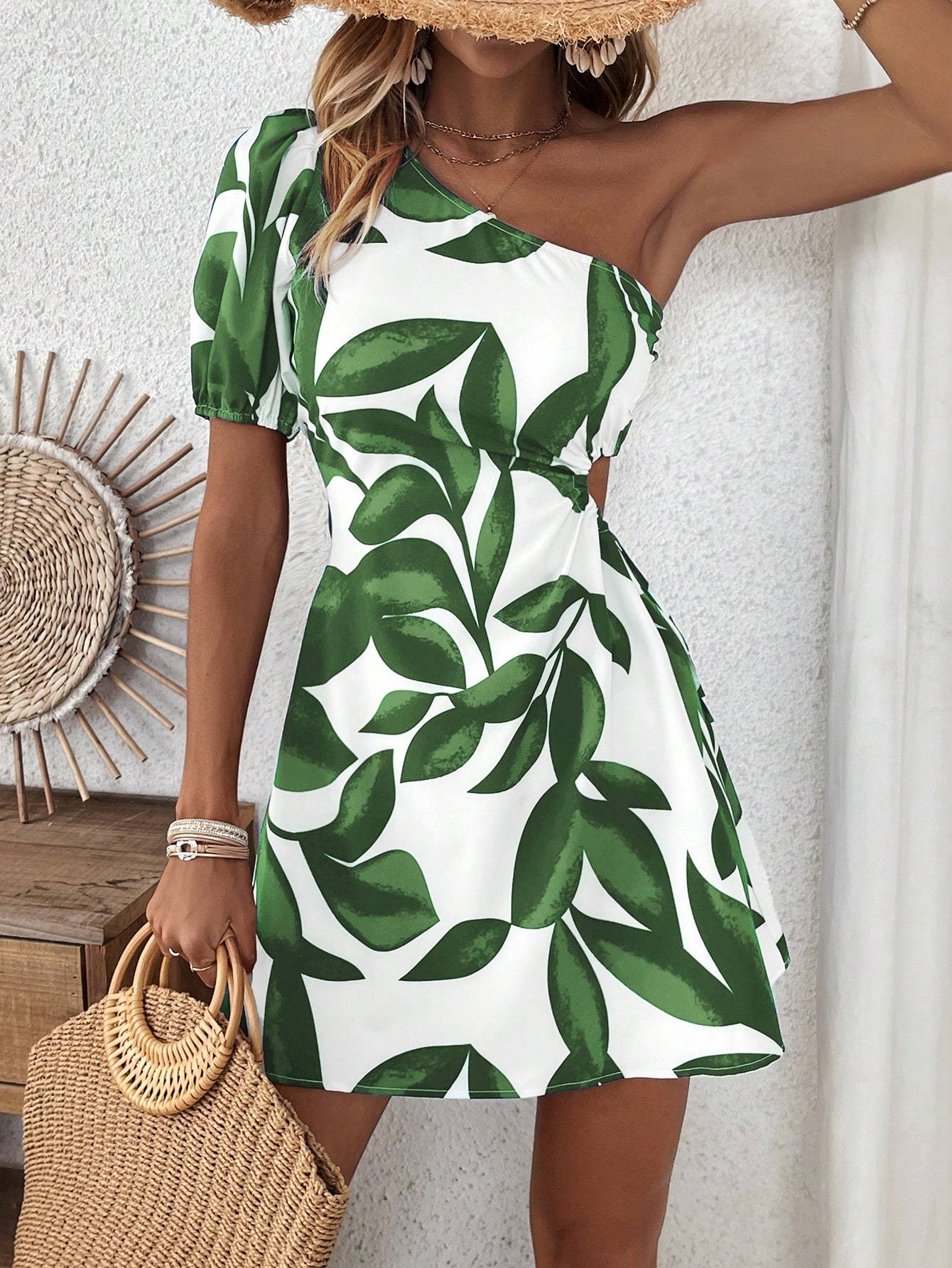 Puff Sleeve Dress for Summer Vacation Beach Outfits Women