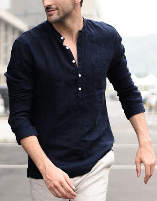 Load image into Gallery viewer, Plaid Collar Tops Turn Down Men Shirts Clothing
