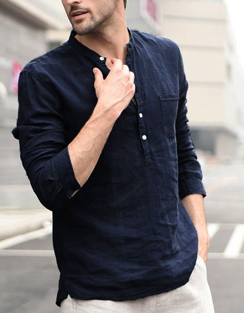 Load image into Gallery viewer, Plaid Collar Tops Turn Down Men Shirts Clothing
