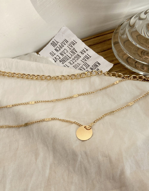 Load image into Gallery viewer, Women&#39;s Multilayer Necklace Ins Fashion Disc Pendant Clavicle Necklace Chains Personality Jewelry
