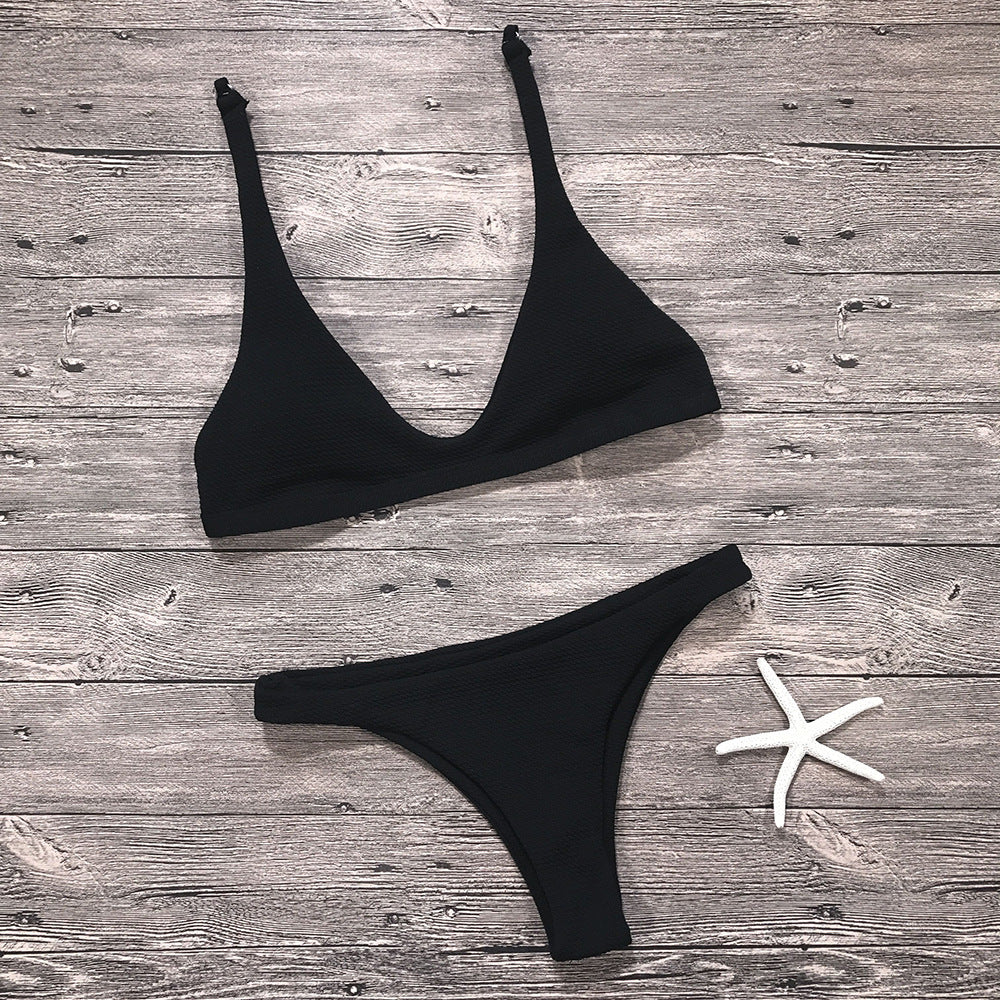 Sexy Bikinis Women Swimsuit Solid Bathing Swim Suit Bikini Set Swimwear Bikini Beachwear