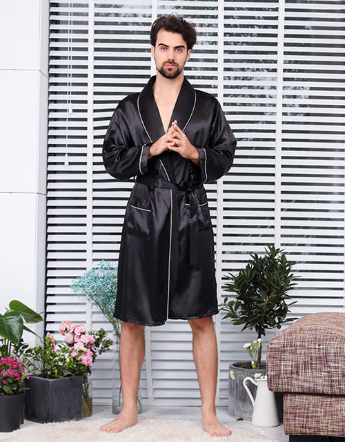 Load image into Gallery viewer, Summer Thin Silk Long-sleeved Pajamas
