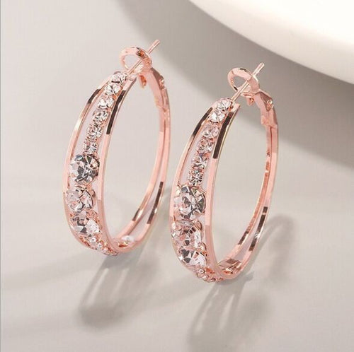 Load image into Gallery viewer, European And American Air Drill Mosaic Women&#39;s Earrings

