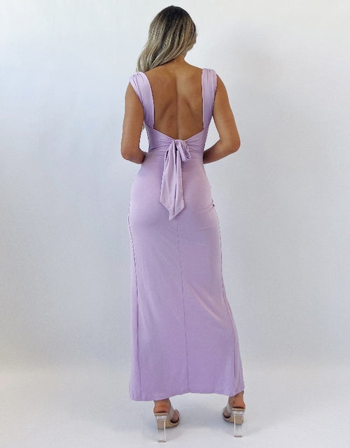 Load image into Gallery viewer, Slim Sleeveless Slit Dress With Back Tie Design Fashion Temperament Dresses For Women Clothing
