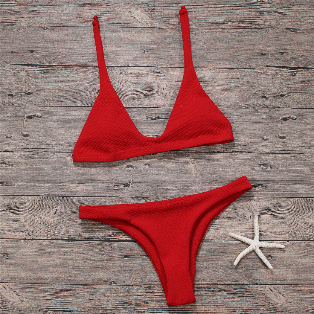 Sexy Bikinis Women Swimsuit Solid Bathing Swim Suit Bikini Set Swimwear Bikini Beachwear