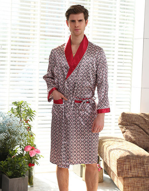 Load image into Gallery viewer, Summer Thin Silk Long-sleeved Pajamas

