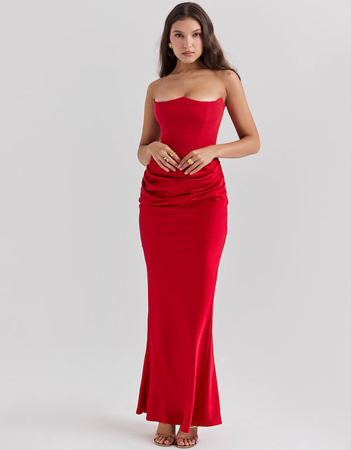 Load image into Gallery viewer, Slim Tube Top Long Dress Sexy Fashion Bandeau Backless Party Evening Dresses For Women Clothing
