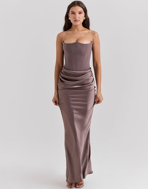 Load image into Gallery viewer, Slim Tube Top Long Dress Sexy Fashion Bandeau Backless Party Evening Dresses For Women Clothing
