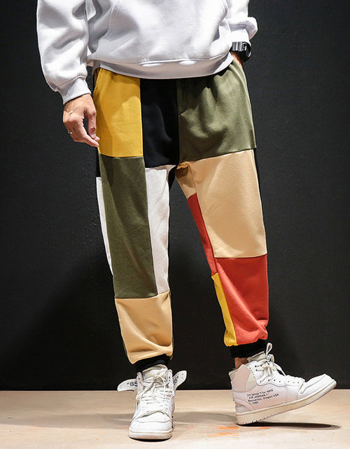 Load image into Gallery viewer, Contrast block, Harlan Wei pants, men&#39;s pants
