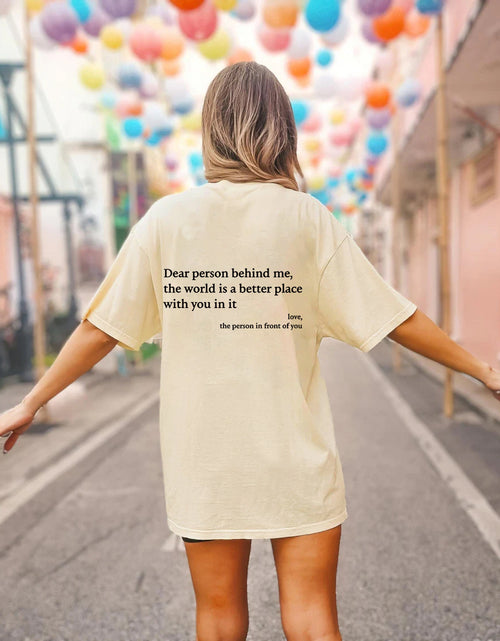 Load image into Gallery viewer, New Fashion Womens Letter T-Shirt Round Neck Short Sleeve Slogan Tee Top
