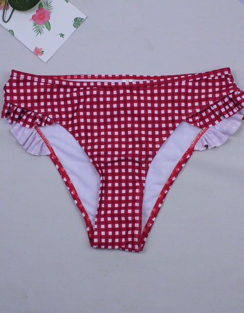 Load image into Gallery viewer, Sexy Plaid Bikini Red Green Plaid Bathing Suits
