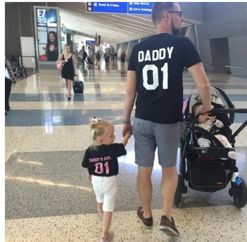 Load image into Gallery viewer, Pink word parent-child family outfit
