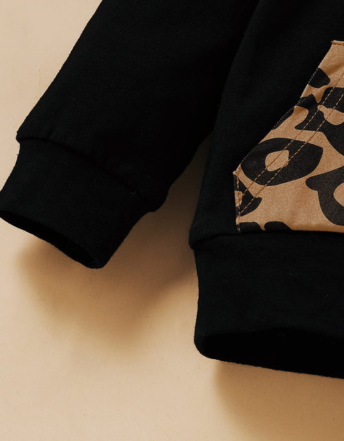 Load image into Gallery viewer, Clothes Letter Print Hooded Leopard-print Trousers
