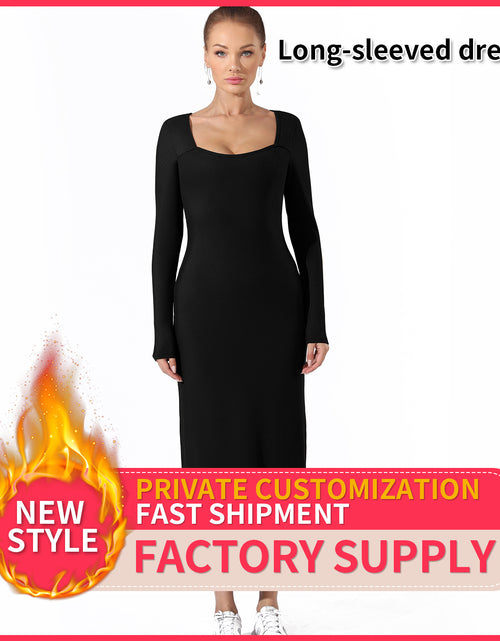 Load image into Gallery viewer, Women&#39;s Fashion Simple Solid Color Dress
