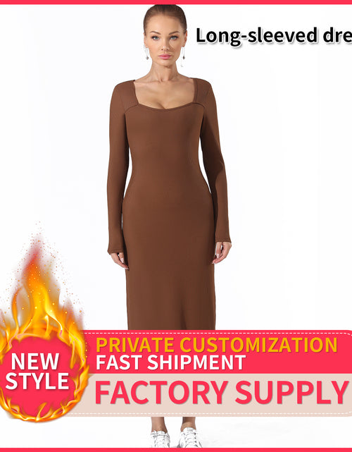 Load image into Gallery viewer, Women&#39;s Fashion Simple Solid Color Dress

