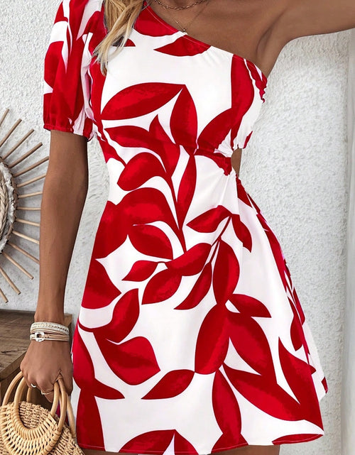 Load image into Gallery viewer, Puff Sleeve Dress for Summer Vacation Beach Outfits Women
