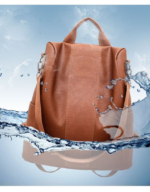 Load image into Gallery viewer, Women Backpack Waterproof Nylon Anti-theft Rucksack Lightweight Shoulder Bag, Medium Black or Brown
