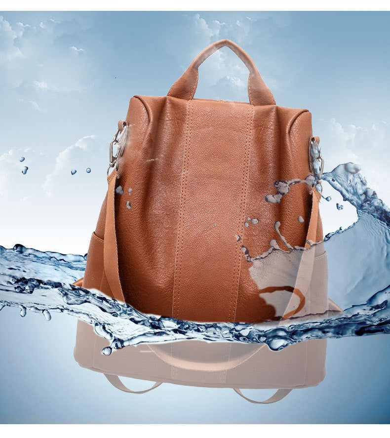 Women Backpack Waterproof Nylon Anti-theft Rucksack Lightweight Shoulder Bag, Medium Black or Brown