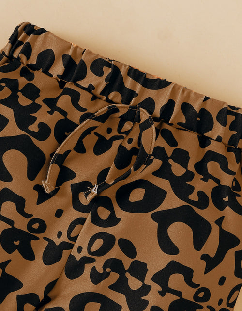 Load image into Gallery viewer, Clothes Letter Print Hooded Leopard-print Trousers
