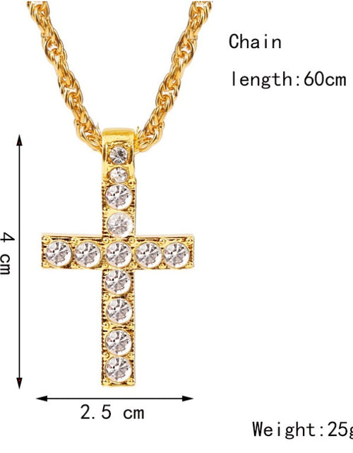 Load image into Gallery viewer, Cross Pendant Necklaces For Women Men Punk Hiphop Rope Chain On Neck Rapper Jewelry
