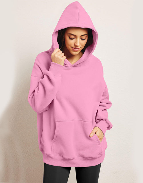 Load image into Gallery viewer, Women&#39;s Oversized Hoodies Fleece Loose Sweatshirts With Pocket Long Sleeve Pullover Hoodies Sweaters Winter Fall Outfits Sports Clothes

