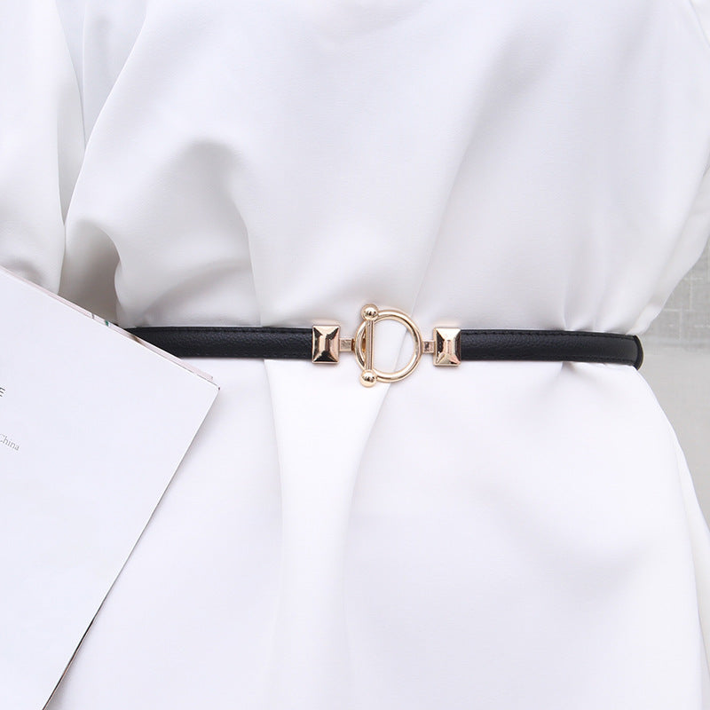 Decorative Jeans All-match Waist Dress Sophisticated Type Thin Belt