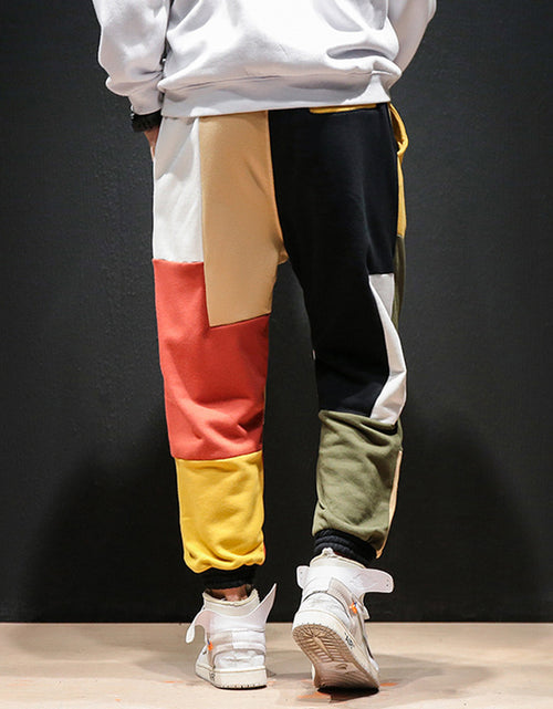 Load image into Gallery viewer, Contrast block, Harlan Wei pants, men&#39;s pants

