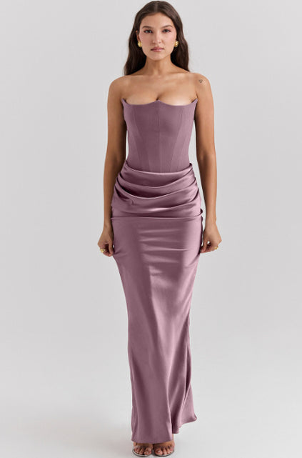 Load image into Gallery viewer, Slim Tube Top Long Dress Sexy Fashion Bandeau Backless Party Evening Dresses For Women Clothing
