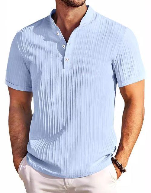 Load image into Gallery viewer, New Men&#39;s Retro Cotton And Linen Stripes Loose Shirt

