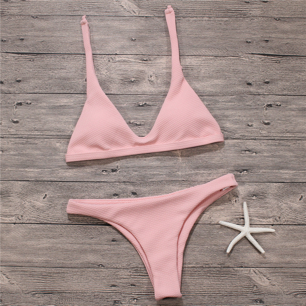 Sexy Bikinis Women Swimsuit Solid Bathing Swim Suit Bikini Set Swimwear Bikini Beachwear