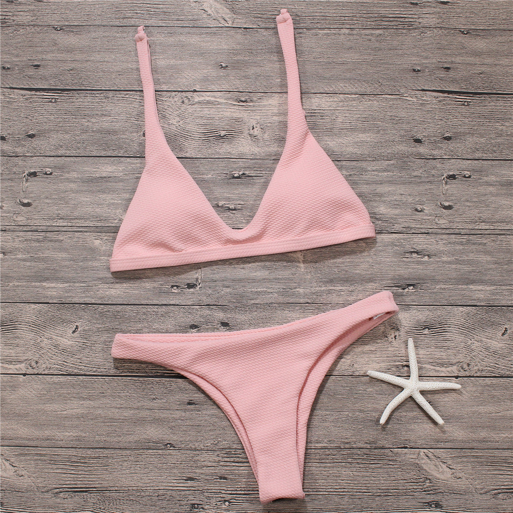 Sexy Bikinis Women Swimsuit Solid Bathing Swim Suit Bikini Set Swimwear Bikini Beachwear