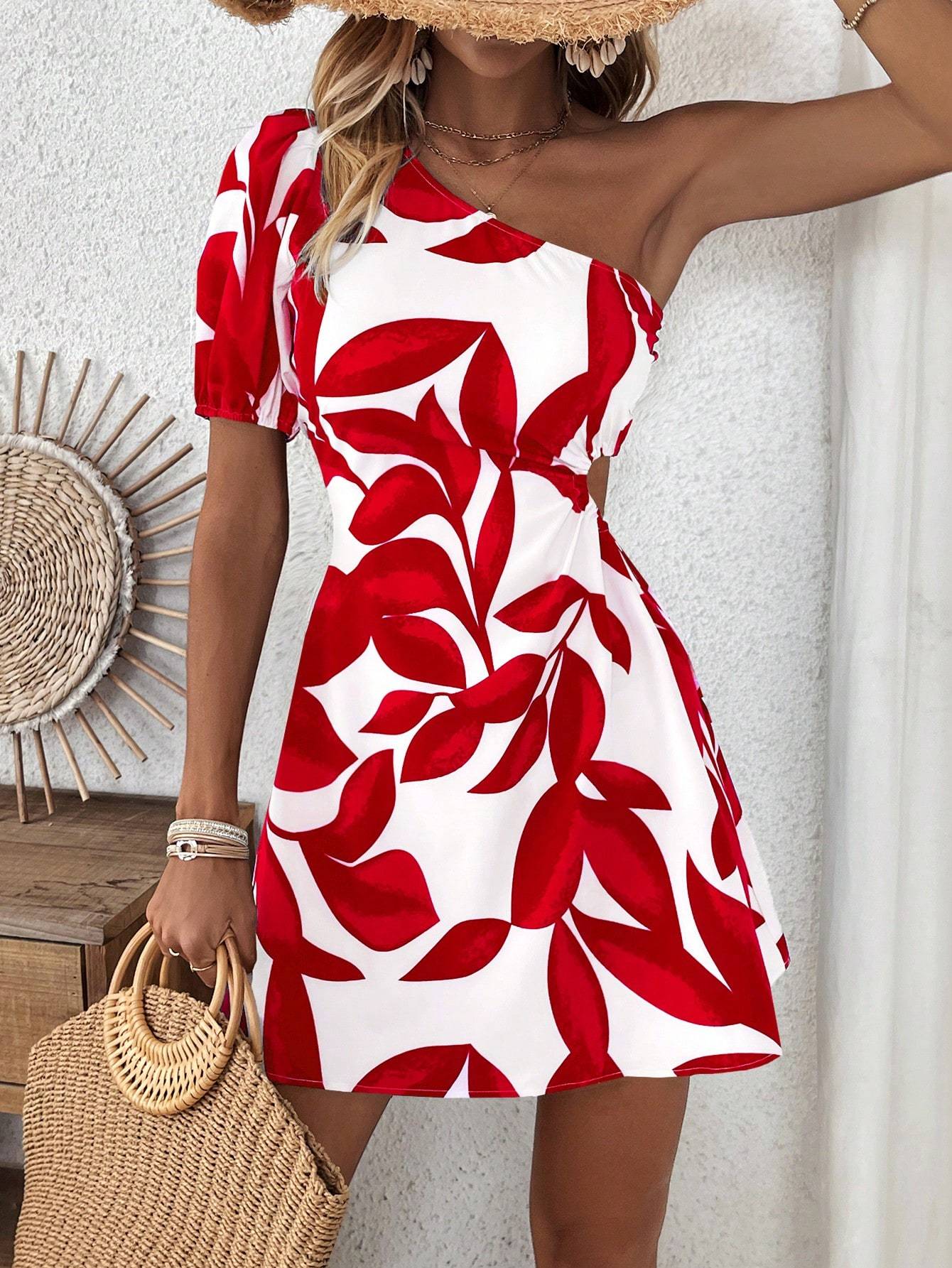 Puff Sleeve Dress for Summer Vacation Beach Outfits Women
