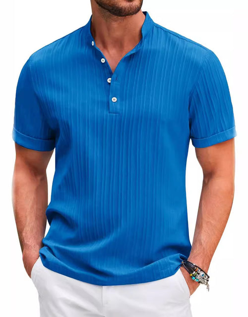 Load image into Gallery viewer, New Men&#39;s Retro Cotton And Linen Stripes Loose Shirt
