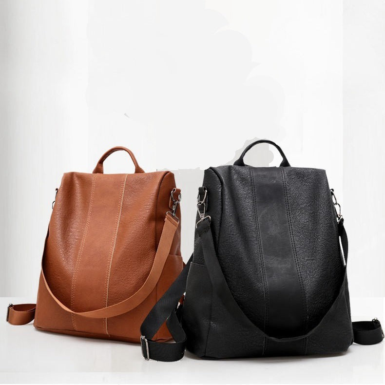Women Backpack Waterproof Nylon Anti-theft Rucksack Lightweight Shoulder Bag, Medium Black or Brown