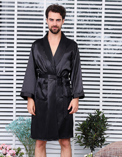 Load image into Gallery viewer, Summer Thin Silk Long-sleeved Pajamas
