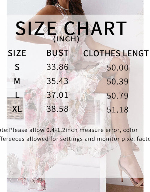 Load image into Gallery viewer, Women&#39;s Spaghetti Strap V-Neck Floral Sundress Flowy Fairy Style Summer Dress
