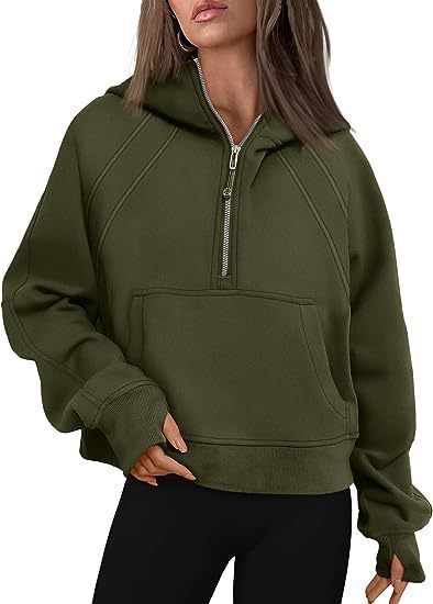 Load image into Gallery viewer, Zipper Hoodies Sweatshirts With Pocket Loose Sport Tops Long Sleeve Pullover Sweaters Winter Fall Outfits Women Clothing
