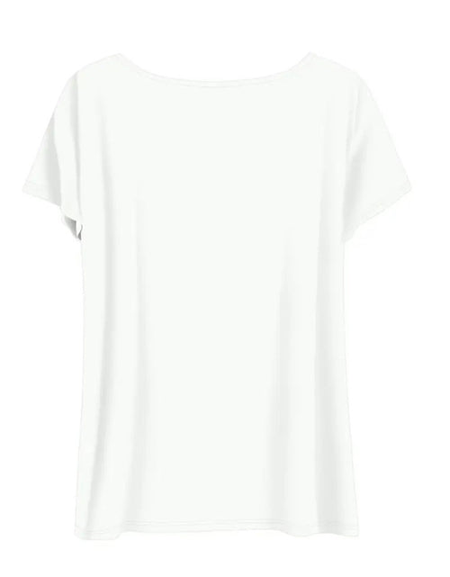 Load image into Gallery viewer, Women&#39;s Round Neck Short Sleeve T-Shirt With Letter Print, Casual Summer Top
