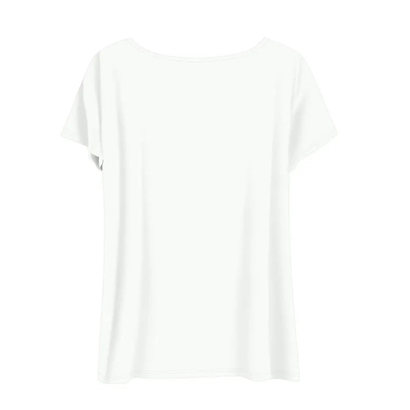 Women's Round Neck Short Sleeve T-Shirt With Letter Print, Casual Summer Top