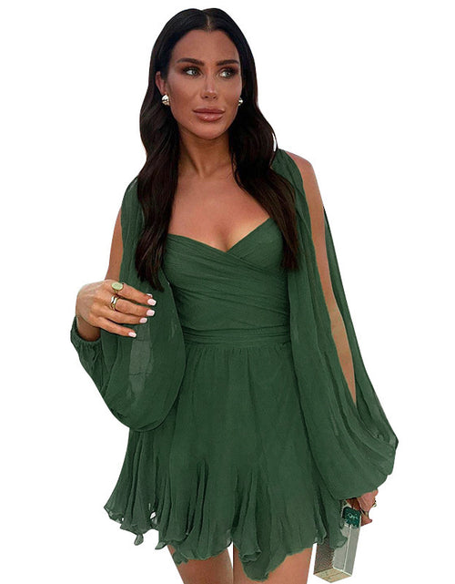 Load image into Gallery viewer, Women&#39;s Solid Color Slim Fit Short Dress
