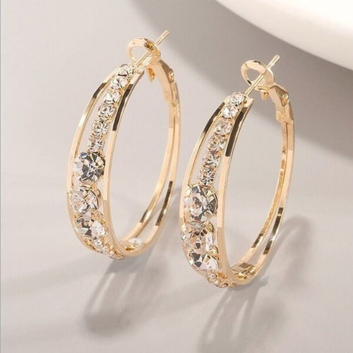 Load image into Gallery viewer, European And American Air Drill Mosaic Women&#39;s Earrings

