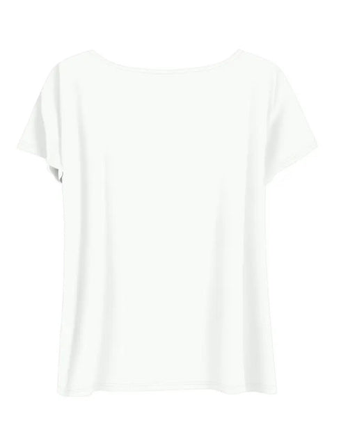 Load image into Gallery viewer, Women&#39;s Round Neck Short Sleeve T-Shirt With Letter Print, Casual Summer Top
