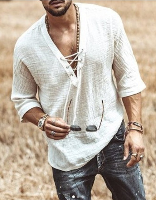 Load image into Gallery viewer, Short-sleeved Button-up Shirt For Men
